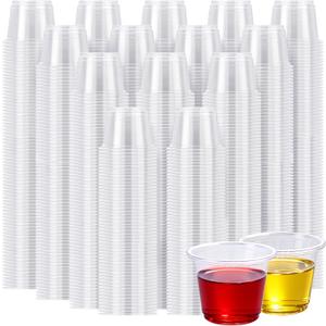 Lamosi 1000 Count 1 oz Plastic Shot Glasses Disposable, 1 Ounce Clear Jello Shot Cups for Whiskey, Wine Tasting, Sauce, Food Sample