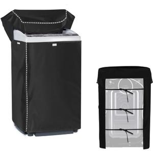 Portable Washing Machine Cover,Top Load Washer Dryer Cover,Waterproof Full-Automatic/Wheel Washing Machine Cover(23"24"36"inches, Black)