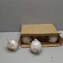 Lanpn 12 Pcs 4" Large Christmas Balls Ornaments, Outdoor Xmas Tree Hanging Decorations, Shatterproof Christmas Ball Ornament Set for Home Winter Holiday, Assorted Relief Pattern, White & Rose Gold