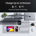 1200W USB C Charger Block.Fast MacBook Pro Charger Charging Station 12 Port 140W PD PPS AVS HUB for All iPhone 17 Pro Max/17 Air/16 SE/Samsung Galaxy 25/ MacBook Pro/Air/iPad Pro/240W Cable