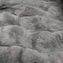 Headboard Pillow + A Long Neck Roll Pillow Body PillowFaux Fur Headboard Wedge Pillow with Removable Cover (Gray, Queen59x8x20 inches)