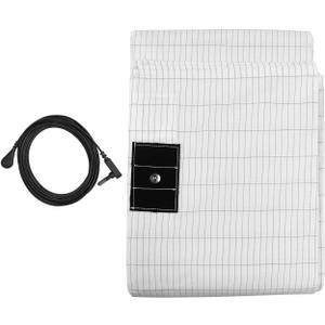 Grounding Sheet, Grounding Bed Sheets Earth Connected Grounding Flat Sheets for Better Sleep with Silver Fiber & Organic Cotton (90x35 inch) (Half, White)