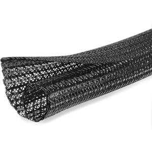 10ft - 1/2 inch Cord Protector Cable Sleeve Split Wire Loom Tubing for Power Cord Audio USB Cable, Cord Sleeve Cable Management for TV Computer, Cord Protectors from Pets Chewing, Black