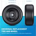 11x4.00-5" Universal Fit 11x4.00-5 Flat Free Tire and Wheel Assembly, Solid Wheels for Residential and Commercial Use, Suitable for 3/4-inch and 5/8-inch Bearings, 3.4-5-inch Center Hub, 2 pack