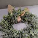 Easter Bunny Wreath with Eucalyptus – 18.5" Spring Door Decor with Bow, No Water Needed Ideal for Easter 