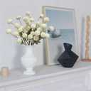 Artificial Flowers Faux Mums 6pcs, Long Stem Faux Flowers for Vase, Artificial Chrysanthemums Kiku Flower Fall Floral Stems for Table Centerpiece Home Decor, Baby Shower, Ivory White