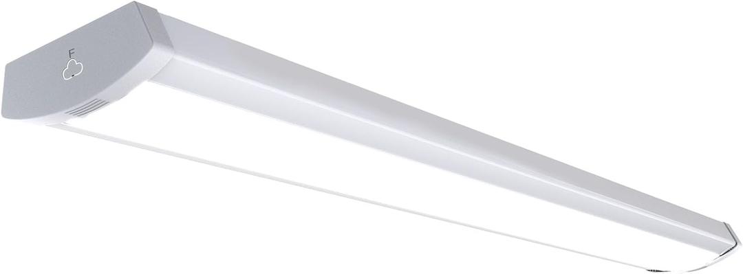 HYPERLITE 60W/50W/40W LED Wraparound Light Fixture, Linkable 4ft Led Wrap Light AC120V, 5000K Wrap Around Light, 4400LM/5500LM/6600LM LED Office Lights for Garage Closet Laundry Room, ETL Listed (1 PACK)