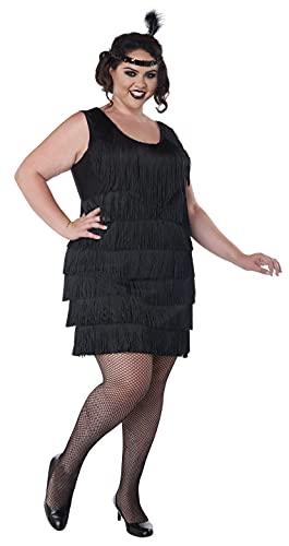 MORPH Costumes Women's Fashion Flapper Plus Size Costume, Black, 3XL (18-20)
