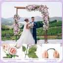 Tigeen 24 Bundles Peonies Artificial Flowers Faux Roses Silk Flowers Hydrangea Artificial Bouquet for Wedding Table Centerpiece Floral Vase Home Office Bridal Decor (Purple)