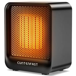 Electric Space Heater, Lightweight PTC Ceramic Fast Heating Desk Heater for Office, Bathroom Portable Mini Personal Heater with Overheating Tip-Over Protection for Office Desk, Camping, Indoor Use