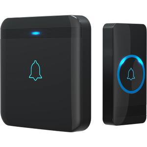 AVANTEK Wireless Doorbell, D-3G Waterproof Chime Kit Operating at Over 1300 Feet with 52 Melodies, 5 Volume Levels & LED Flash