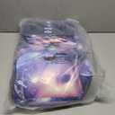 Choco Mocha Girls Suitcase with Wheels, Kids Rolling Duffle Bag Luggage for Travel 22inch, Galaxy Purple