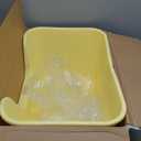 Extra Large Litter Box with High Sides 25.27" Lx17.83 Wx13.11 H,Anti-Splashing,Tool-Free Assembly,Multi Kitty Cat Litter Box,Jumbo (Yellow)