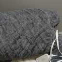 Bedsure Heated Blanket Throw Blanket - Fast Heating Electric Blanket, Soft Flannel Heated Throw with 4 Time Settings, 6 Heating Settings, Warm Gifts for Grandma & Grandpa & Seniors (50x60, Grey)