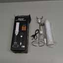 Milk Frother for Coffee, Rechargeable Electric Handheld Frother Wand with Dual Whisk, 3 Speed Settings, Fast Recharge, Powerful Motor, Handheld Mixer Electric with Stand (White)