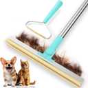 Carpet Rake for Pet Hair Removal Tool - Reusable Dog Cat Hair Remover Scraper with Adjustable Long Handle, Carpet Clean Brush & Broom for Rugs, Mats, Couch, Furniture and Car Interiors
