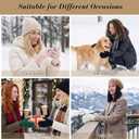 Womens Winter Touchscreen Gloves Imitation Mink Velvet Elastic Warm Gloves for Cold Weather (One Size, Grey)