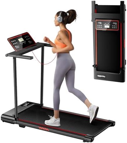 Treadmill with Handle, 3.0HP Treadmills for Home Small Spaces,Electric Portable Foldable treadmills with LED Display, Walking Pad Treadmill with Handle,Compact Walking Treadmills with 320 LBS Capacity