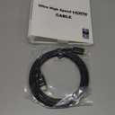 Snowkids 8K Certified HDMI 2.1 Cable 10 ft, Non-Slip Nylon Braided, 48Gbps Ultra High-Speed HDMI Cables Cord, 10K 8K@60Hz, 4K@120Hz Compatible for TV/PS-5/X-box/Projector/Sound System & More (Black)