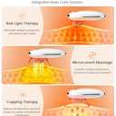 Body Sculpting Machine with Red Light Therapy for Face & Body, Cupping Therapy, Electric Cellulite Massage Tool with 2 Cups, Gift for Women, White