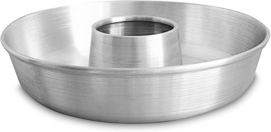 Aluminum Ring Cake Pan (9.5 in) - Ring Mold Pan - Fluted Tube Pans for Baking Pound Cake - Flan Molds for Baking - Molde para Flan - Molde para Chocoflan - Moldes para Pasteles