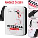 Baseball Card Binder,4 Pocket Trading Card Binder with 50 Removable Sleeves Can Hold 400 Cards, Waterproof Card Holder for Sports Cards,MTG,TCG,Game Cards (White, 400 Cards)