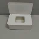 Baby Wipes Dispenser, Wipe Holder for Baby & Adult,Keeps Wet Tissue Fresh, Non-Slip Wipes Case, Flushable Wipe Container with Sealing Design Lid (White)