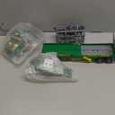 UFLJPKS Kids Dinosaurs Semi Trailer Truck Toys, Large Semi Flatbed Truck Toy with Helicopter and Dinosaurs, Lights and Sounds, Toddler Boy Transport Vehicle Toys for Age 3 4 5 6+