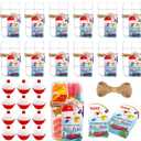 12 Set Fishing Candy Little Tackle Boxes for Birthday Party Favors with 12 Fishing Bobber 12 Thank You Cards for Making My Party Reel Fun Gone Fishing Theme Supplies Fishing Decorations
