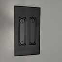 HBL' Pocket Door Lock with Handles - Keyless Privacy, 2-in-1 Pocket Door Handles, Fits Solid Wood Doors 1-1/2" to 2" Thick, Black