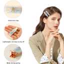 CWJCYTNSN 6 Pcs Letter Hair Clips for Women Flat Hair Clips Barrettes for Styling Makeup Cute Duckbill Clip Creasless Small Hair Clip for Girls Non Slip Initial L Clips for Side Hair