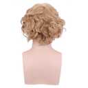 BERON Mens Blonde Wig Layered Curly Blonde Male Wig for Halloween Cosplay Synthetic Wig (New Blonde)