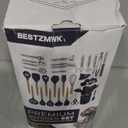 Cooking Utensils Set- 35 PCs Kitchen Utensils with Grater,Tongs, Spoon Spatula &Turner Made of Heat Resistant Food Grade Silicone and Wooden Handles Kitchen Gadgets Tools Set for Cookware (Blue)