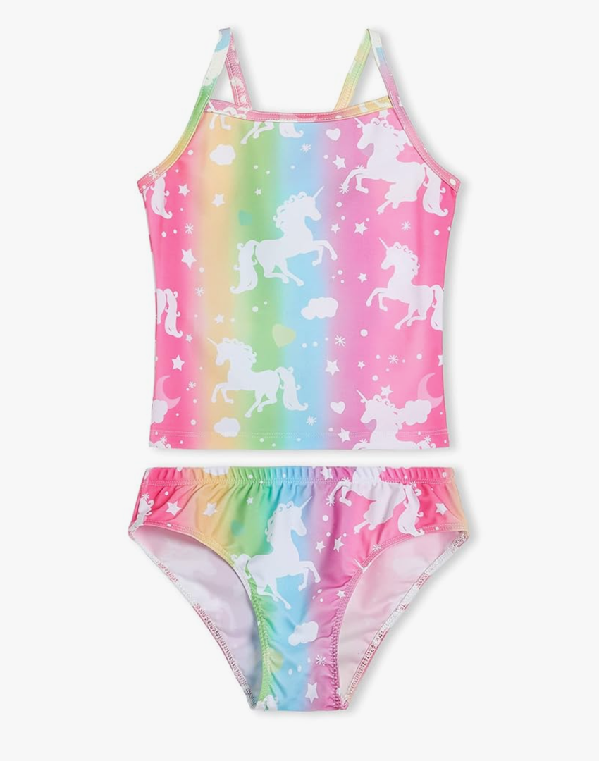 Girls Tankinis Two Pieces Swimsuits Hawaiian Beach Sport Bathing Suit Set for 9-10 Years Old Kids