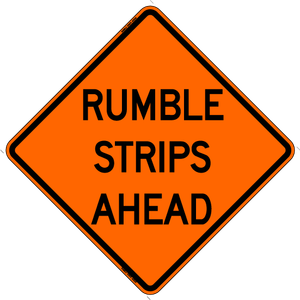 Rumble Strips Ahead - Bone Safety Signs