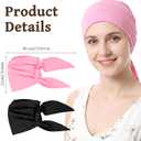 Ouligay 2PCS Hijab Undercap No Slip for Women Islamic Muslim Under Scarf Hijab Cap Solid Color Under Caps for Hijabs, Underscarf Hat Turban with Tie Back Closure, Black Pink (Pink)