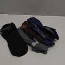 Muezna Men's Non-Slip Yoga Socks, Anti-Skid Pilates, Barre, Bikram Fitness Hospital Slipper Socks with Grips (6-9, Black+coffee+navy+grey - 4 Pairs)