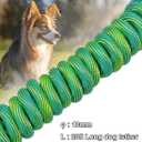 BTINESFUL  Dog Tie-Out Long Tether Rope Leash, Outdoor Dog Lead for Yard- Large Medium Dogs Outside Training, Playing, Camping, Backyard (20 Foot, Green)