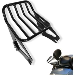Detachable Two-Up Luggage Rack Mounting Rack Tour Pack Mount Compatible with 2009-2024 Harley Touring Road King Ultra CVO Limited Street Glide Road Glide Electra Glide Black
