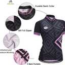 ZEROBIKE Women's Short Sleeve Cycling Jersey Jacket Cycling Shirt Quick Dry Breathable Mountain Clothing Bike Top (L)