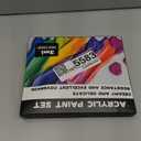 5 Pack Mini Acrylic Paint Set,12 Colors Acrylic Paints Strips for Adults Craft Paint,70 PCS Painting Kit Container Strips Storage, Perfect for Home Birthday Party Favors