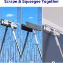 CTIME 80" Window Washing Kit with Extension Pole : Professional Window Cleaner Tool | Window Cleaning Squeegee Kit for High/Outdoor/Glass & Bathroom Surfaces with Storage Bag + 5 Microfiber Cloths
