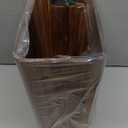 BLUEWEST 2.6 Gallons Wooden Wastebaskets – Solid Acacia Wood Trash Can with Handles, Rectangular Bin for Bathroom, Bedroom, Kitchen, Office – Brown Decorative Basket for Living Room or Under Counter