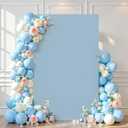 Wedding Arch Cover Dusty Blue 6.6FT x 4FT Square Arch Backdrop Covers Stretchy Spandex Fitted Square Backdrop Cover for Birthday Party Wedding Ceremony Banquet Decoration