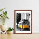 LaVie Home 20x28 Poster Frame Brown, Display Pictures 18x24 with Mat or 20x28 Without Mat, Stable and Sturdy Picture Frame with Polished Plexiglass, Horizontal and Vertical Format of The Wall1 Pack