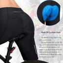 Bikewa Men's Bike Shorts 3D Padded Cycling Road Biking Mountain Riding Biker Bicycle UPF 50+ Cycle Shorts Zipper Pockets, Black, Medium