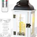 Homemory Memorial Lantern Bereavement Sympathy Gifts for Loss of Loved One, Memorial Gifts for Loss of Mother Loss of Father in Memory of Loved One Remembrance Gift with LED Candle & Remote