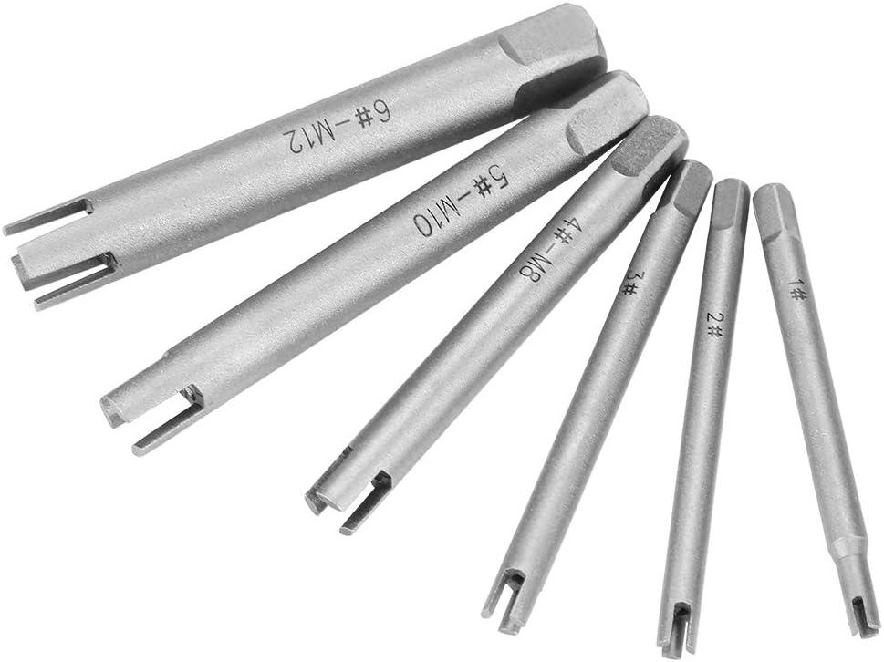 Tap Extractor 3/4 Flute Broken Head Screw Remover Stripped Tap Extractor Set Steel 3 Types 6 Pcs