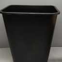 Amazon Basics Trash Can, Rectangular Commercial Office Wastebasket, 10 Gallon (Pack Of 1), Black (Previously AmazonCommercial brand)