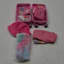 18 inch Doll Clothes and Accessories -Travel Suitcase Luggage, Clothes and Shoes, Bag, Sunglasses, Camera, Passport, Notebook, Phone, pad Travel Gear Play Set(No Doll)